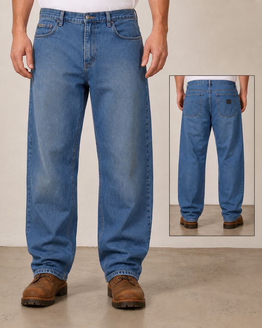 Sorel Men's Jeans 38x32 Blue Relaxed Straight Leg Denim Cotton Work Casual-READ